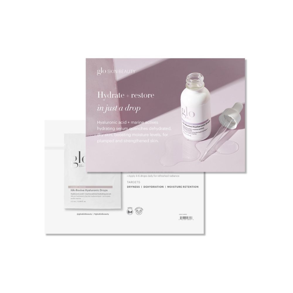 HA-REVIVE ATKURIAMASIS HIALURONO RŪGŠTIES SERUMAS Mėginukas su kortele / HYDRATE+RESTORE HA-REVIVE HYALURONIC DROPS HA-REVIVE ATKURIAMASIS HIALURONO RŪGŠTIES SERUMAS Mėginukas su kortele / HYDRATE+RESTORE HA-REVIVE HYALURONIC DROPS